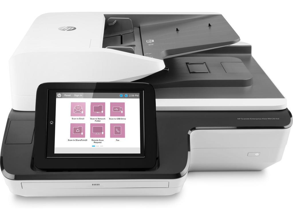 HP ScanJet Enterprise Flow N9120 fn2 Flatbed & ADF scanner 600 x 600 dpi A3 Sort, Hvid