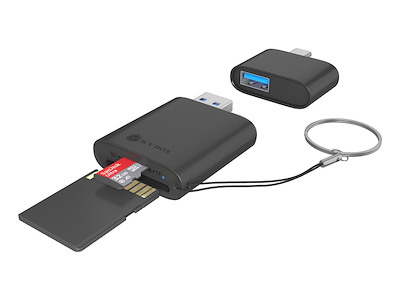 ICY BOX IB-CR204-CU3 kortlæser USB 3.2 Gen 1 (3.1 Gen 1) Type-A/Type-C Sort
