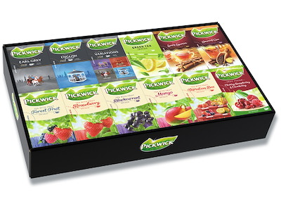 The display, 12 æsker, Assorteret, 20 breve æsken, Pickwick 