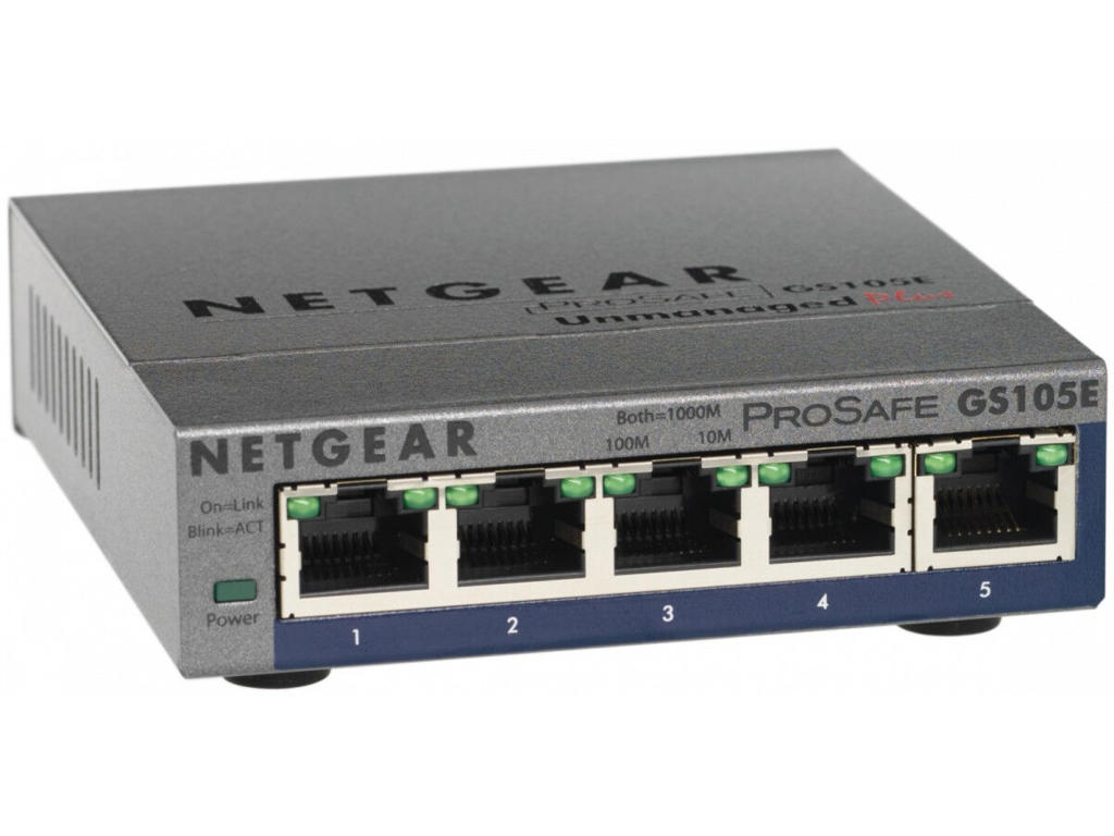 NETGEAR GS105E Administreret L2/L3 Gigabit Ethernet (10/100/1000) Grå