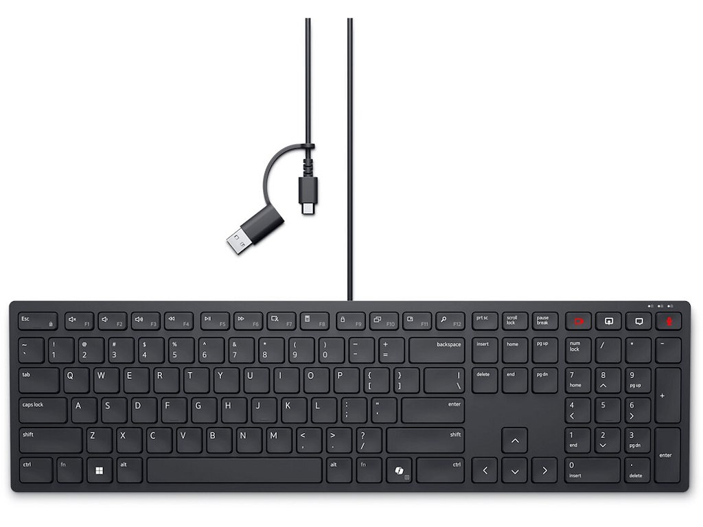 DELL KB525C tastatur Kontor USB AZERTY Fransk Sort