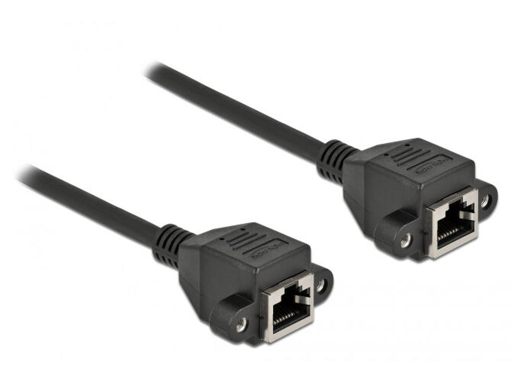 DeLOCK 87009 netværkskabel Sort 1 m Cat6a S/FTP (S-STP)