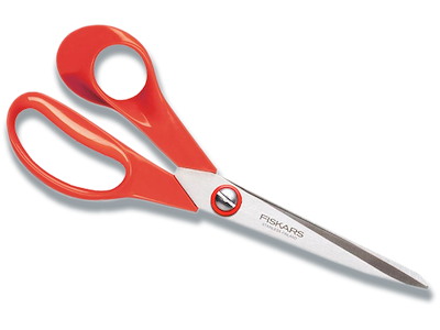 Saks, Allround, Venstrehåndet, 21 cm, Rød, Fiskars Classic 9950