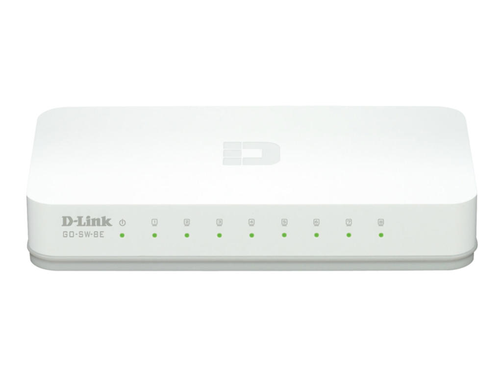 D-Link GO-SW-8E/E netværksswitch Ikke administreret Fast Ethernet (10/100) Hvid