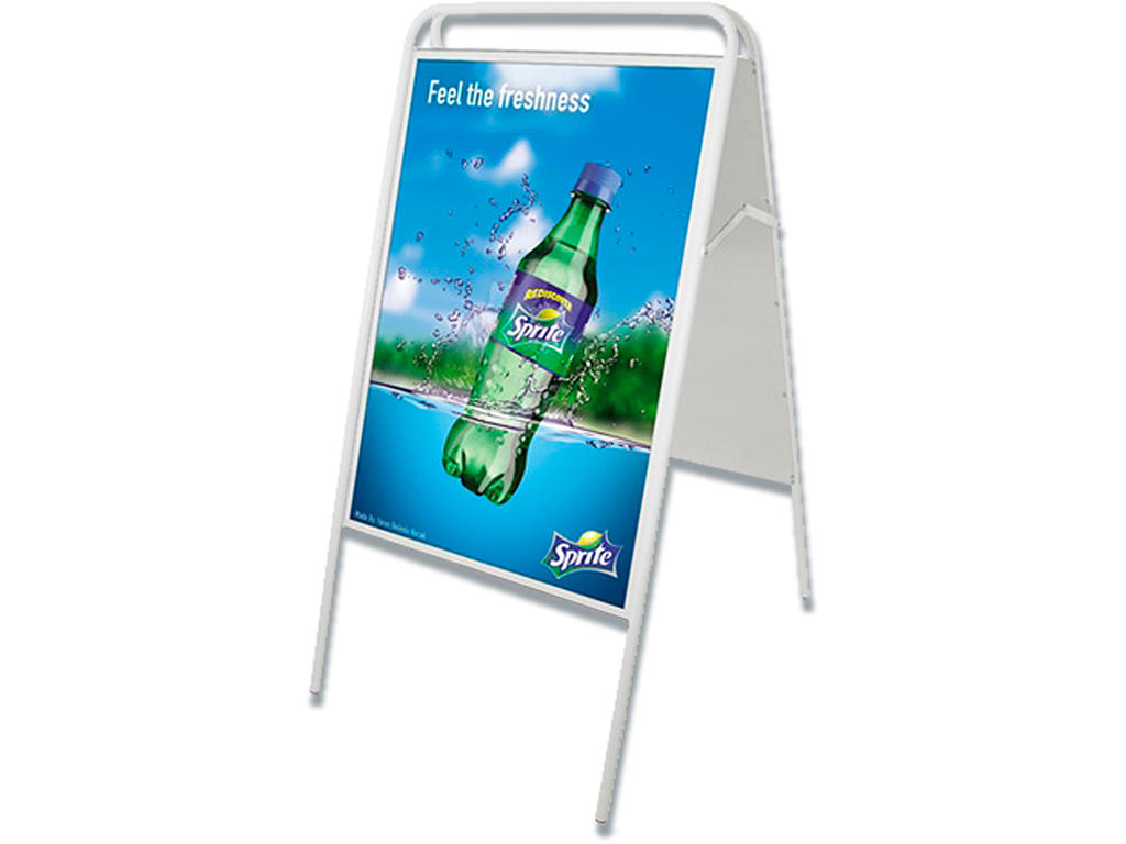 Gadeskilt Light B2 Expo Sign 50x70cm hvid med magnetluk, Twinco TWIN