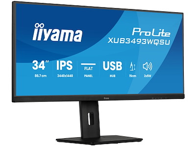iiyama ProLite XUB3493WQSU-B6 computerskærm 86,4 cm (34") 3440 x 1440 pixel UltraWide Quad HD LED Sort