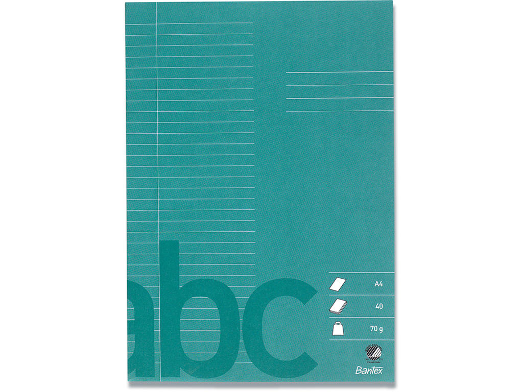 Skolehæfte, A4, Linjeret, 32 linjer, Bantex Skrive 