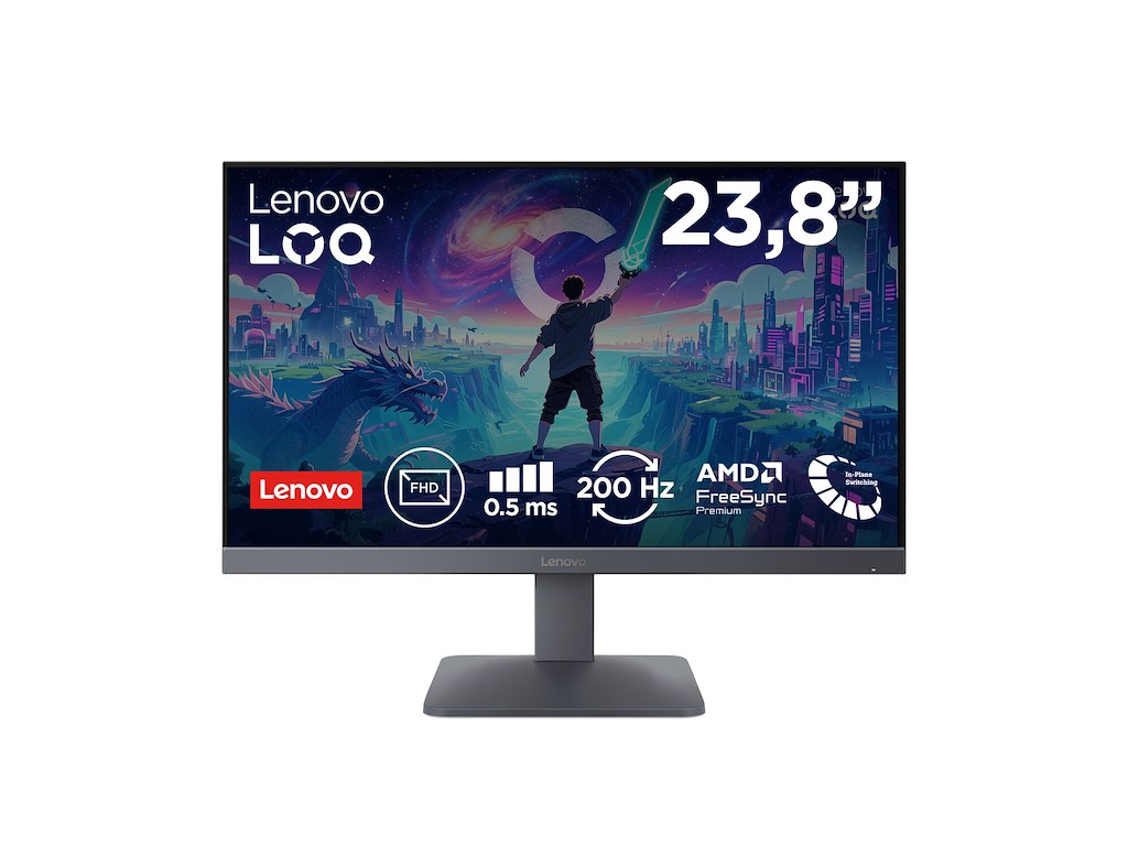 Lenovo LOQ 24-10 computerskærm 60,5 cm (23.8") 1920 x 1080 pixel Fuld HD LED Sort