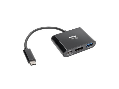 Tripp Lite U444-06N-H4UB-C USB grafisk adapter Sort