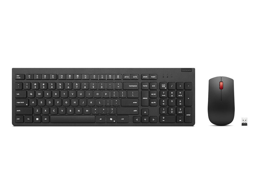 Lenovo 4X31R64485 tastatur Mus inkluderet Kontor RF trådløst Finsk, Svensk Sort