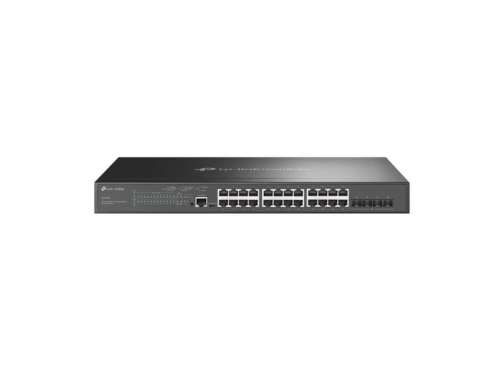 TP-Link Omada SG3428MP netværksswitch Administreret L2+ Gigabit Ethernet (10/100/1000) Strøm over Ethernet (PoE) 1U Sort