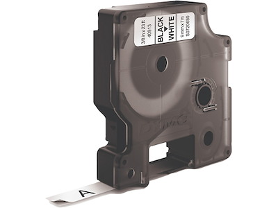Labeltape, 9mm x 7m, Sort på Hvid, 1 rulle, Dymo D1 40913