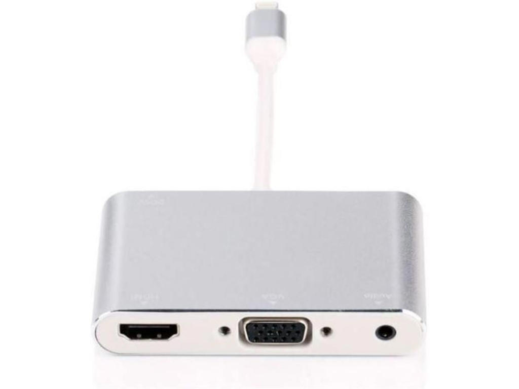 Microconnect LIGHT-HUB4 interface hub Lightning 480 Mbit/s Sølv