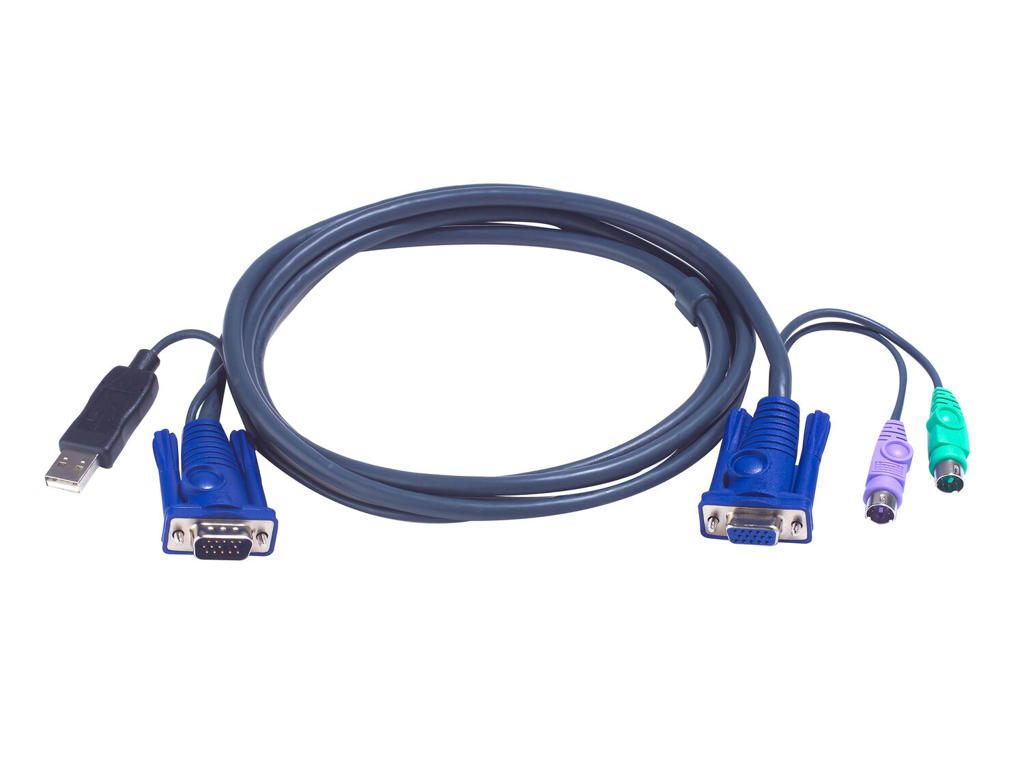 ATEN 2L5506UP KVM-kabel Sort 6 m