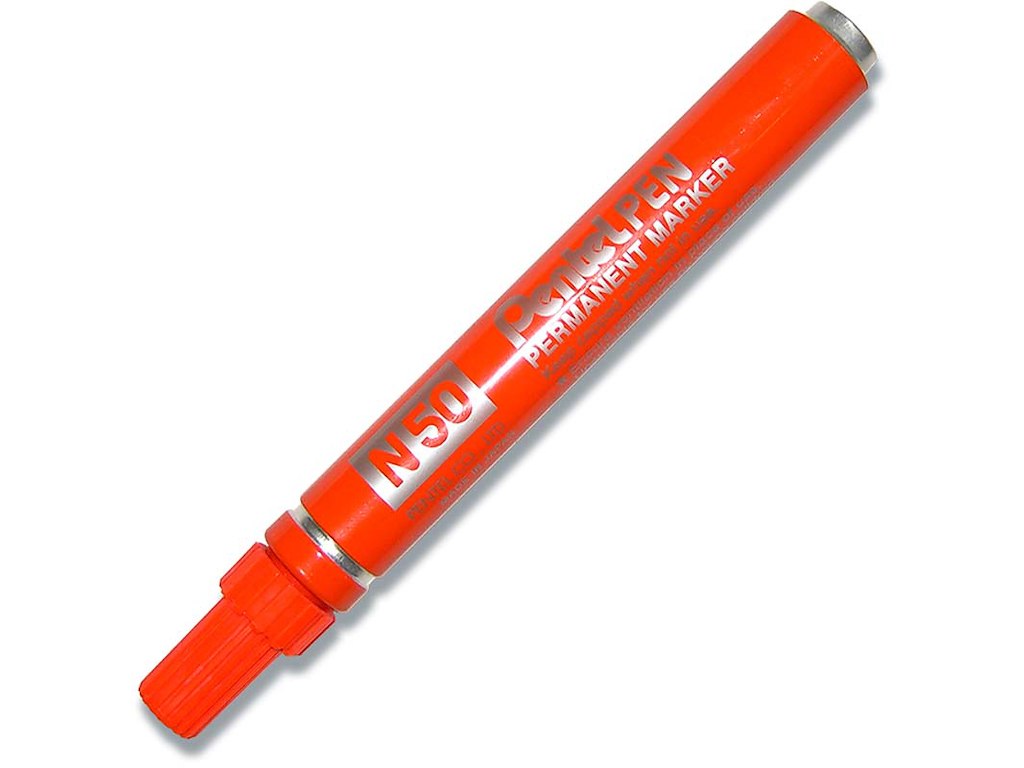 Marker, Rund spids, 2 mm, Rød, Pentel N50-BE