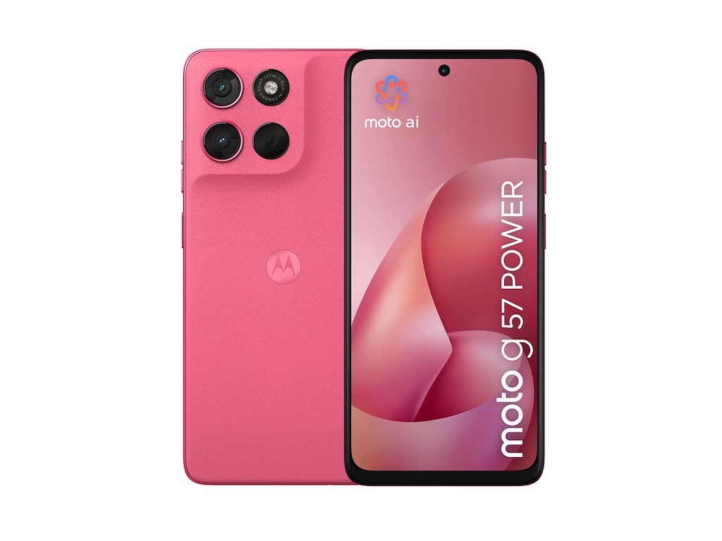 Motorola moto g57 power 17,1 cm (6.72") Dual SIM Android 16.0 5G USB Type-C 12 GB 256 GB 7000 mAh Lyserød