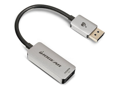 iogear GDPHD8KA kabel kønsskifter DisplayPort HDMI Sort, Sølv