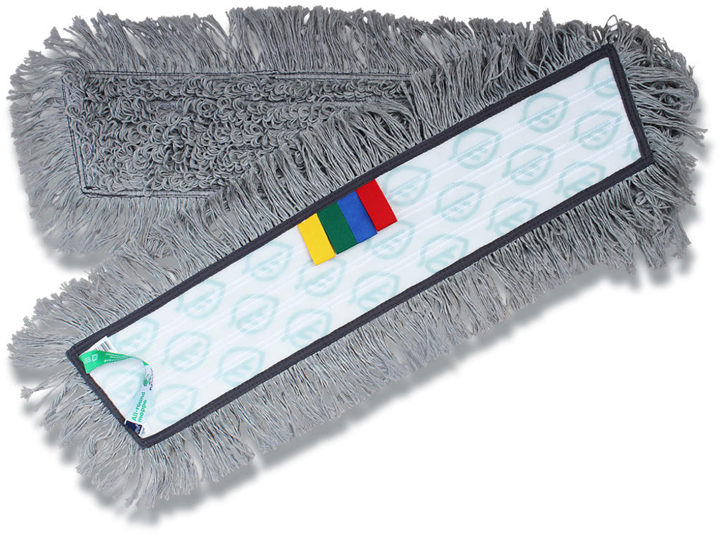 Moppe, Tør og fugt og våd, 60 cm, Bomuld/polyester, Med velcro, 5 stk, Abena Puri-Line All-round