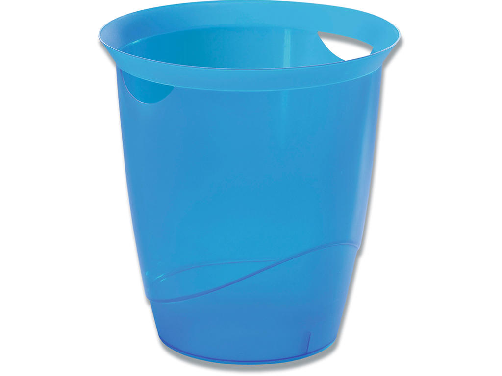 Papirkurv, Transparent blå, 16 liter, Plast, Durable TREND