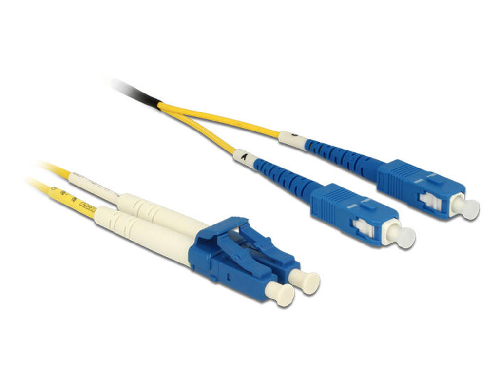 DeLOCK 1m LC-SC InfiniBand og fiberoptisk kabel Gul