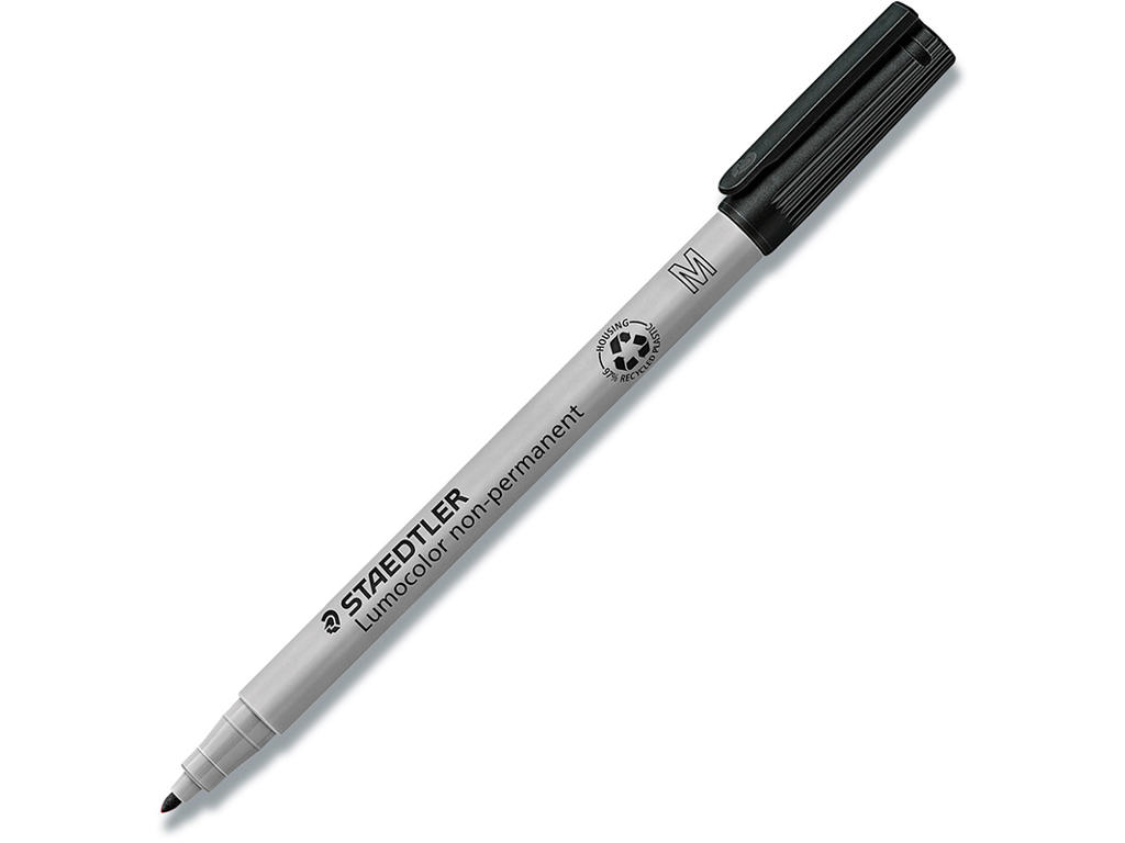 Overhead pen, Ikke permanent, 1 stk, Sort, Staedtler Lumocolor 315