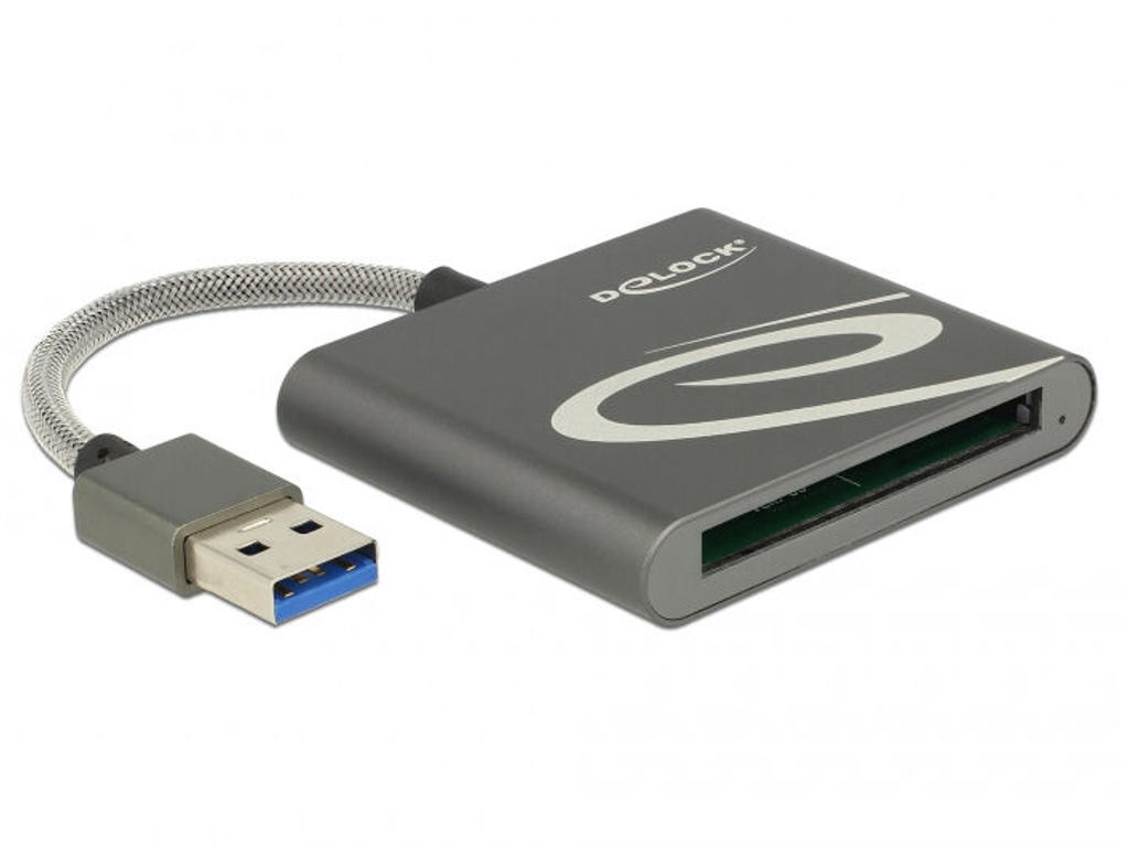 DeLOCK 91525 kortlæser USB 3.2 Gen 1 (3.1 Gen 1) Grå