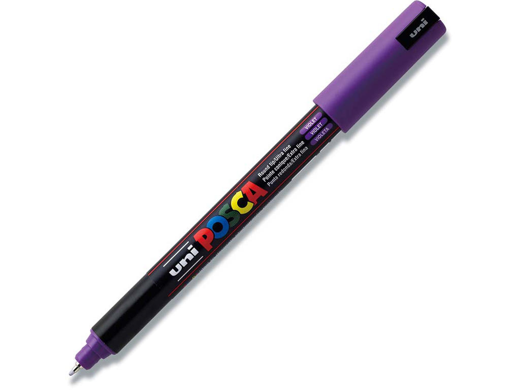 Paint marker, 0.7 mm, Violet, Ultra-fin spids, uni Posca PC-1MR