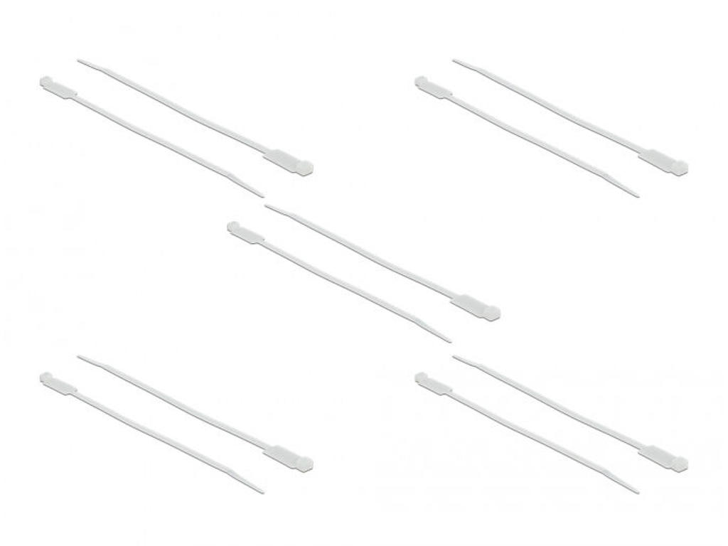 DeLOCK 18957 kabelsamler Parallel kabelindføring Polyamid Hvid 10 stk