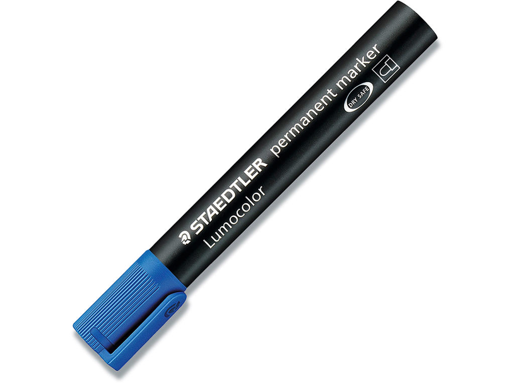 Marker, Rund spids, 2 mm, Blå, Staedtler Lumocolor 352