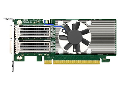 QNAP QXG-100G2SF-BCM netværkskort Intern Fiber 100000 Mbit/s