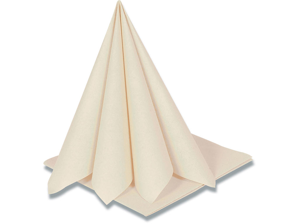 Servietter, 1 lag, Creme, 40x40 cm, 50 stk, Gastro Airlaid