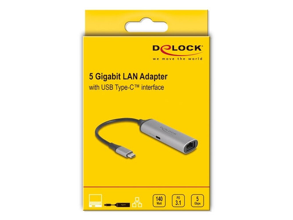 DeLOCK 81591 interface hub USB Type-C Anthracit, Sort