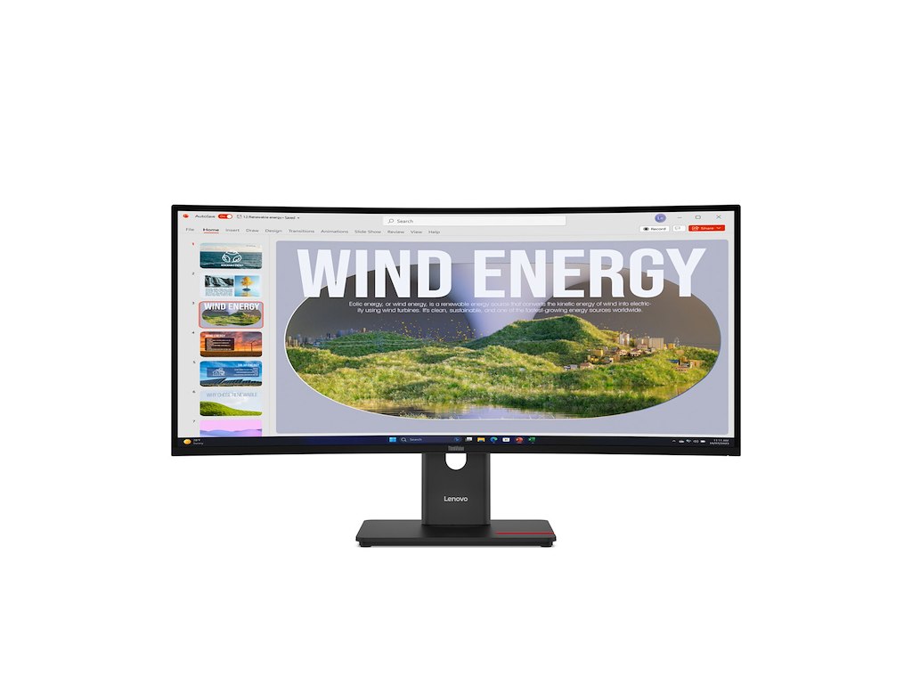 Lenovo ThinkVision T34WD-40 LED display 86,4 cm (34") 3440 x 1440 pixel Wide Quad HD Sort