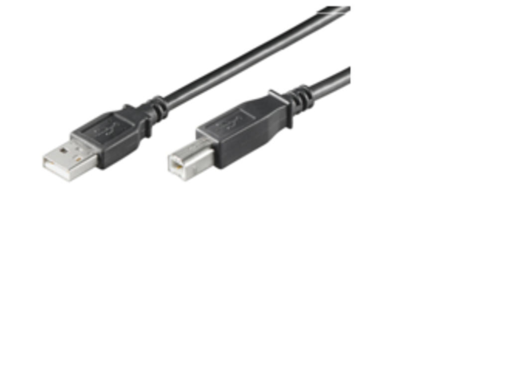 Microconnect USBAB5B USB-kabel USB 2.0 5 m USB A USB B Sort