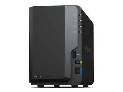 Synology DS223 NAS Desktop Realtek RTD1619B 2 GB DDR4 32 TB HDD DiskStation Manager Sort