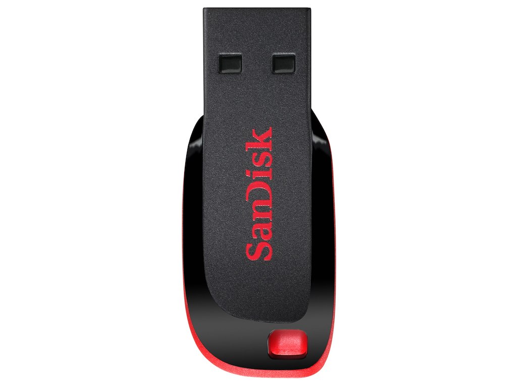 SanDisk Cruzer Blade USB-nøgle 128 GB USB Type-A 2.0 Sort, Rød