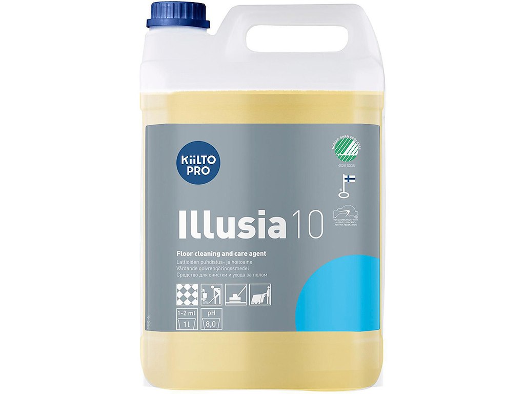 Vaskepleje, Uden Voks, Med farve, Uden parfume, 5 liter, Kiilto Pro Illusia 10