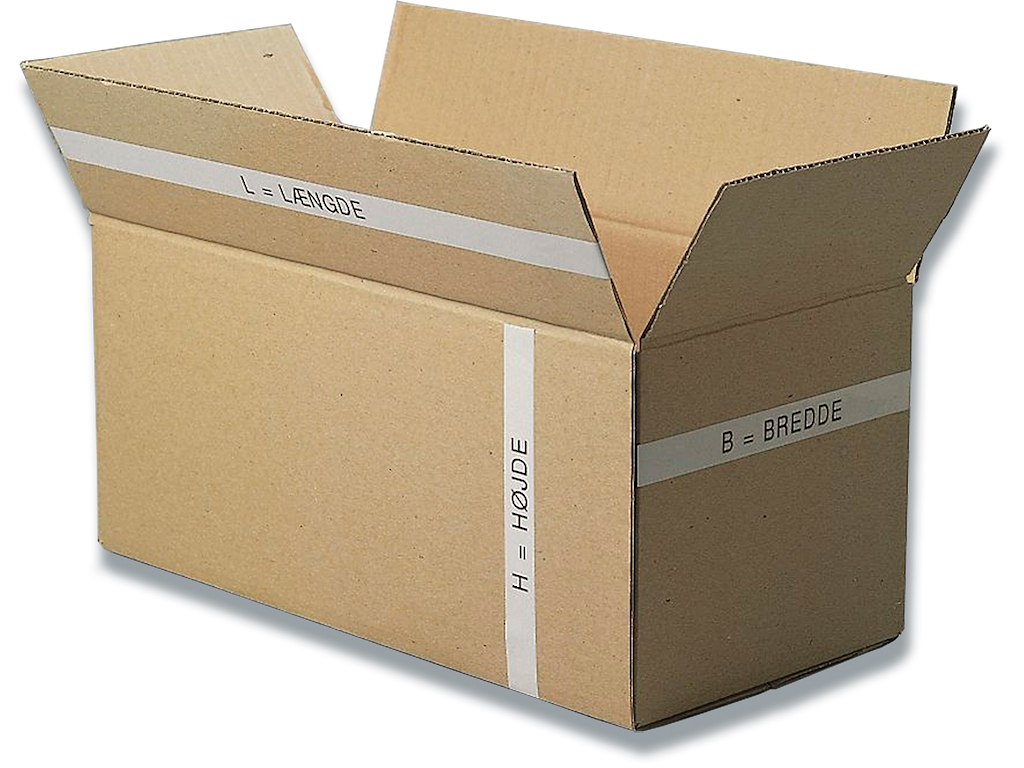 Papkasse, 780x590x725mm, Dobbelt bølge, 333 liter, 