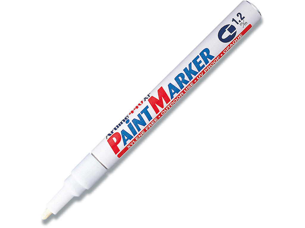 Paint marker, 1.2 mm, Hvid, Rund spids, Artline Paint EK-440
