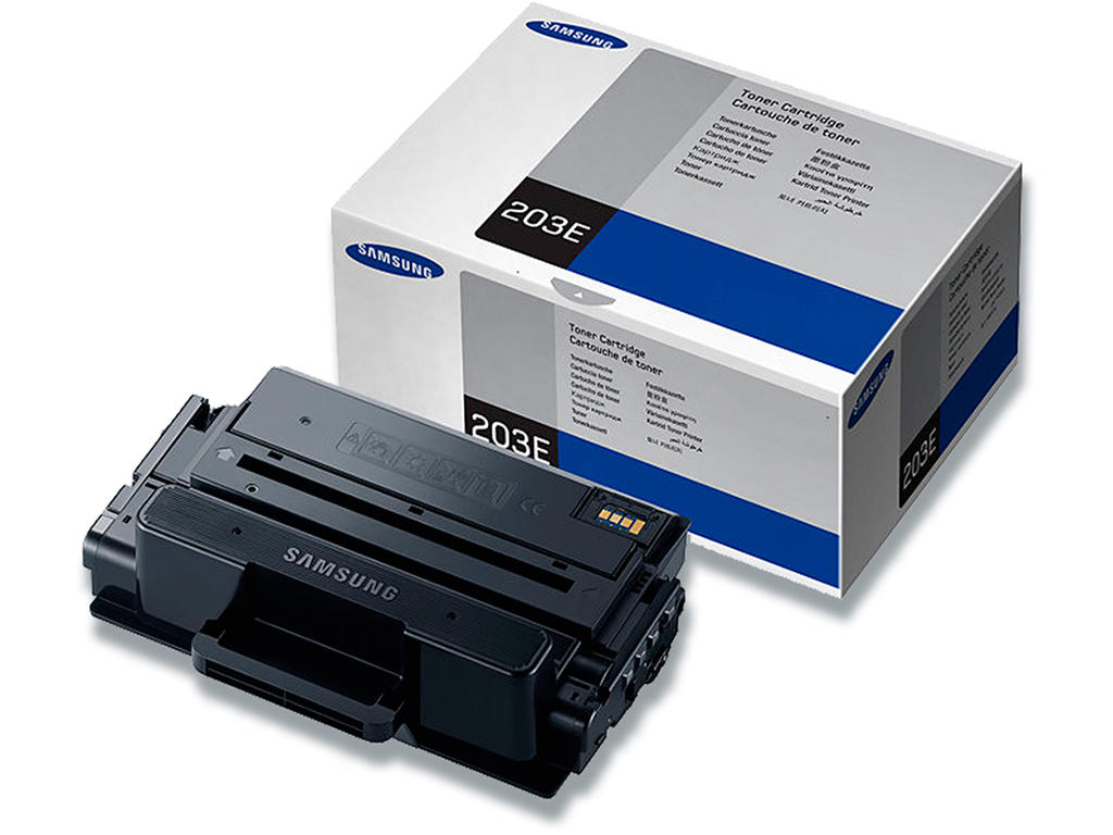 Toner, 203E, Black-sort, 10.000 sider, Samsung Extra High Yield MLT-D203E