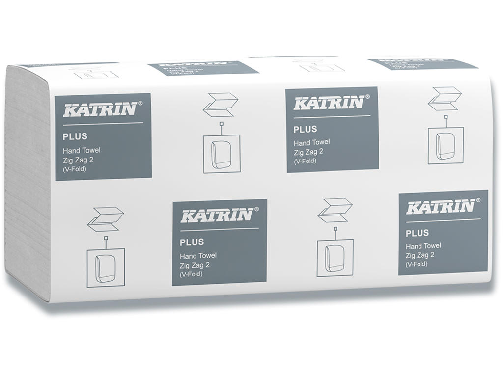 Håndklædeark, 2 lag, V-fold, 4000 ark, Katrin