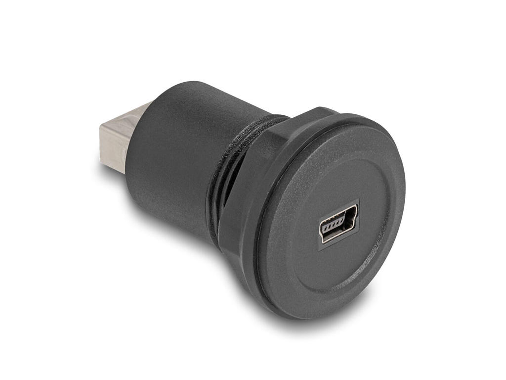 DeLOCK 66742 kabel kønsskifter USB Mini-B USB-A Sort