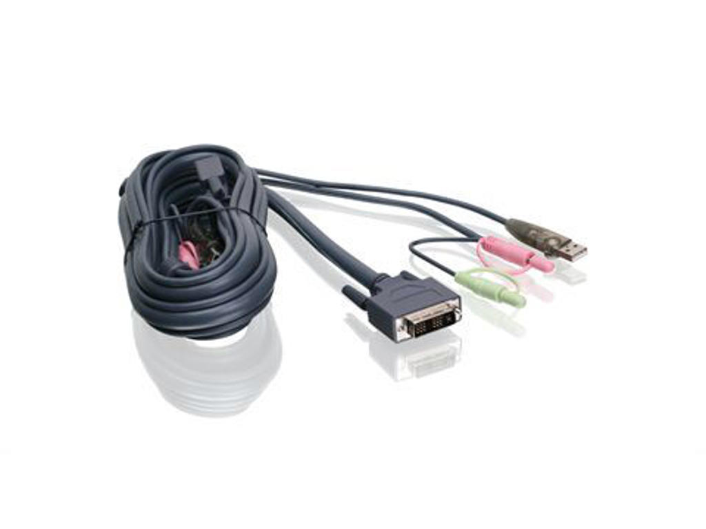 iogear G2L7D02UI KVM-kabel Sort 1,8 m