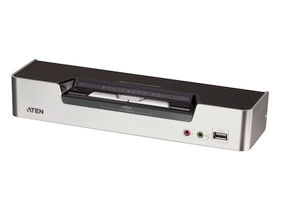 ATEN CS1642A KVM Switch Stativ-montering Sort, Sølv