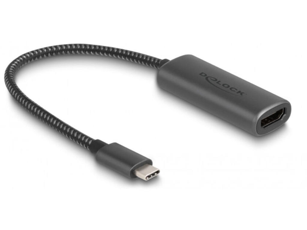 DeLOCK 64229 videokabel adapter 0,2 m USB Type-C HDMI Sort