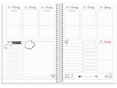 Kalender, 2027, Doodle I A5, 1 uge pr. opslag, Mayland