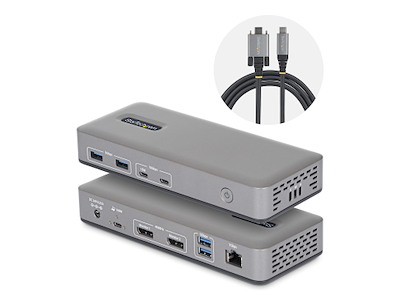 StarTech.com 201UE-USBC-DOCK dockingstation Ledningsført USB 3.2 Gen 2 (3.1 Gen 2) Type-C Grå