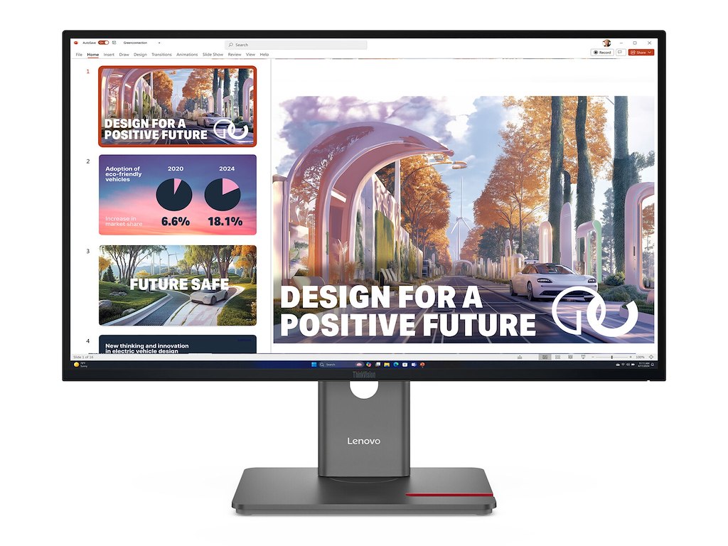 Lenovo ThinkVision P27QD-40 computerskærm 68,6 cm (27") 2560 x 1440 pixel Wide Quad HD LED Sort