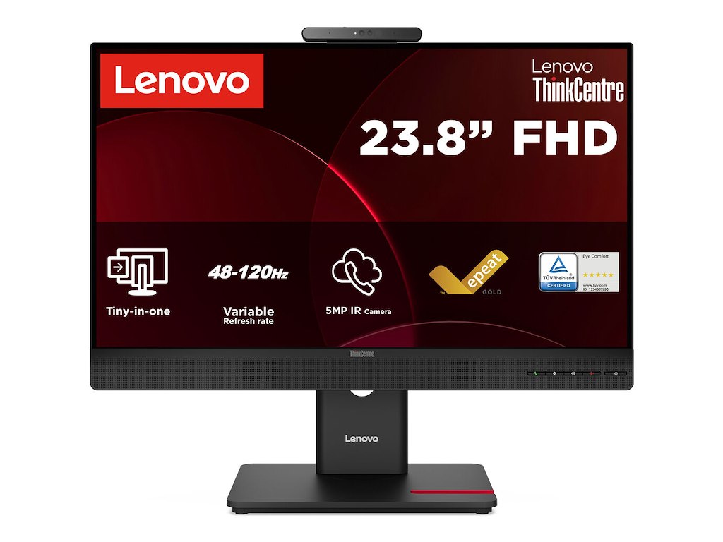 Lenovo ThinkCentre TIO24 Gen6 computerskærm 60,5 cm (23.8") 1920 x 1080 pixel Fuld HD LED Sort