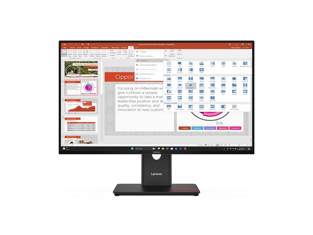Lenovo ThinkVision T27-40 LED display 68,6 cm (27") 1920 x 1080 pixel Fuld HD Sort